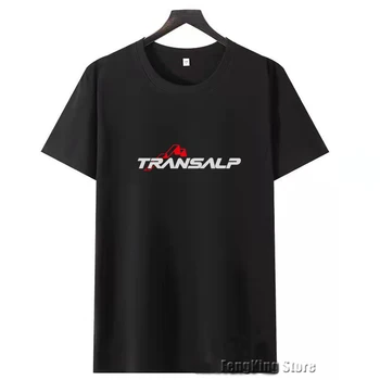 За Honda XL750 Transalp Нова пенирана памучна тениска с къс ръкав Мъжка тениска с лого с кръгло деколте