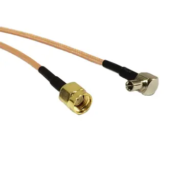  3G модем кабел TS9 мъжки прав ъгъл към RP SMA щепсел Pigtail RG316 15cm / 30cm / 50cm / 100cm на едро