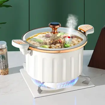 Емайл микро налягане пот корейски вакуум незалепващо супа пот нов многофункционален задушаване и кипене пот двойно ухо задушаване пот