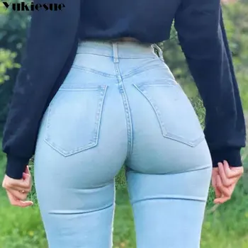 Нова пролет секси реколта мода y2k улично облекло участък дамски дънки кльощава дънки за жени висока талия дълго Жан жена панталони