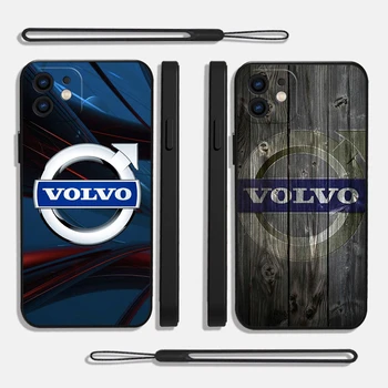 Луксозен калъф за телефон с лого на автомобил Volvos за Xiaomi Redmi 12C 10 10C 10A 9 9T 9A A1 K20 K30 K40 Pro Plus 4G 5G течен силиконов капак