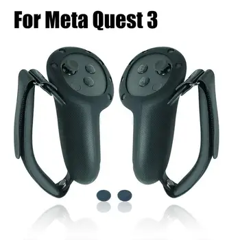 Дръжка защитен капак за Meta Quest 3 Anti-сблъсък сензорен контролер силиконов капак дръжка дръжка за Quest 3 VR аксесоари