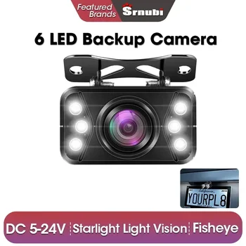 Srnubi AHD CVBS 1920 * 1080P 6-LED Fisheye обектив Starlight нощно виждане превозно средство за задно виждане Full HD задна камера кола универсална камера