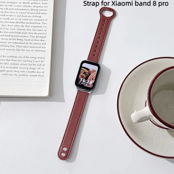 Кожена каишка за Mi band 8 pro Smartwatch Sport Watchband За Xiaomi band 8 Pro заместваща жена Man Correa гривна