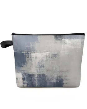 Геометрични абстрактни маслени бои живопис текстура козметична чанта съединител шаферка открит пътуване красота грим чанта парти червило чанта
