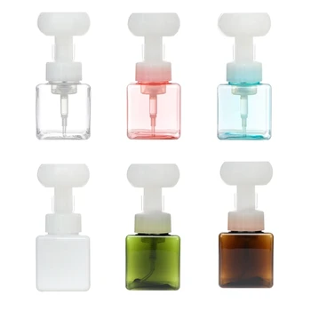 Цветна форма разпенваща се бутилка за сапун за ръце Прозрачен 250ml Контейнер за многократна употреба за лосион шампоан балсам празен сапун