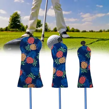 3Pcs Golf Club Head Covers Set with Number Tag Golf Headcovers
