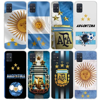 Argentina флаг телефон случай за Samsung Galaxy A51 A50S A41 A40 A31 A30S A21S A20S A10S A20E A71 A70 A6 A7 A8 A9 печат черупка