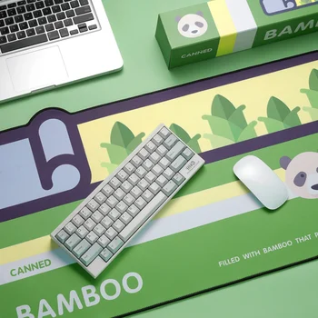 Нов дизайн карикатура панда офис мишки геймър мека мишка подложка голям мишка подложка клавиатури мат 800 * 400 * 3 мм