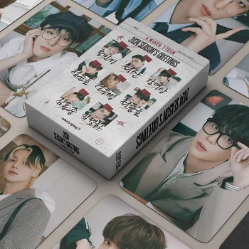 55pcs/set Kpop ATEEZ Lomo карти Hongjoong Yunho Yeosang Seonghwa San Mingi Wooyoung Jongho Photocards Висококачествени фенове подарък