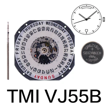 TMI VJ55B кварцов механизъм Аксесоари за японски часовник за движение Електронно движение 3 ръце Стандартна височина на ръката