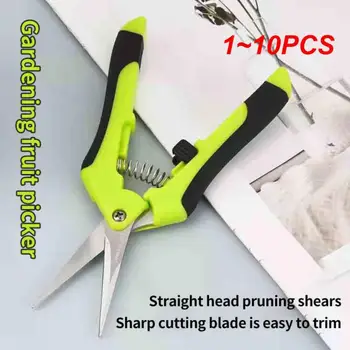 1~10PCS Inch Gardening Hand Pruner Резитба срязване ножици Неръждаема стомана Прави / извити остриета за пъпки Билки