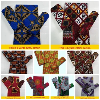 wax tissu africain coton пачуърк плат 2022 висококачествена африканска тъкан восъчен печат памук анкара плат шевен материал 6yard
