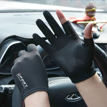 1 чифт мотоциклетни ръкавици дишаща ледена коприна без хлъзгане анти-UV открит спортен ездач Ръкавици за колоездене Защитни ръкавици за ръце