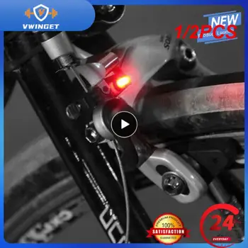 1 / 2PCS преносим водоустойчив нано велосипед спирачка червено LED светлина безопасни индикаторни светлини за M365 електрически скутер