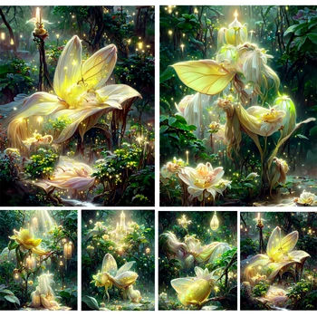 New Arrival Diy Diamond Painting Dream Flower Full Diamond Mosaic 5d Plant Diamond Embroidery Cross Stitch Nordic Pictures