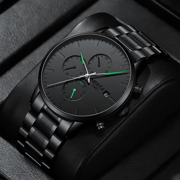 NIBOSI мода минималистични часовници мъже бизнес случайни кварцов часовник мъжки прости неръждаема стомана водоустойчив часовник reloj hombre