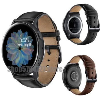  кожена каишка за Samsung Glaxy часовник 4 / класически / 46mm / 42mm / 44mm / 3 / 45mm 20mm 22mm гривна Galaxy часовник активен 2 каишка