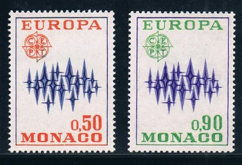2Pcs/Set New Monaco Post Stamp 1972 Europa гравиране печати MNH