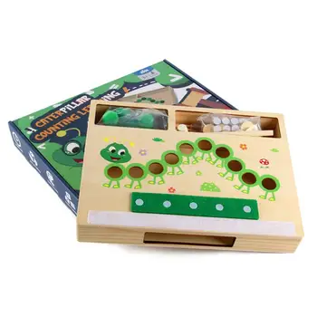 Броене на играчки за деца на възраст 3-5 години Игри за броене на гъсеници Монтесори STEM математика Изваждане Учене & Образование