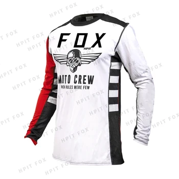 Hpit Fox 2022 NEW Черно Джърси мотокрос Колоездене офроуд мръсотия велосипед езда ATV MTB DH Мъжка състезателна риза с дълъг ръкав