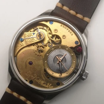 44mm пънк часовник ретро персонализирани мъжки автоматични механични wristatch джоб модификация частен дизайн relojes para hombre