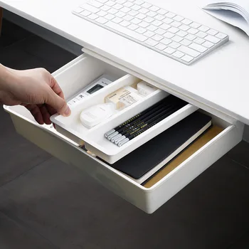 Начало скрит работен плот канцеларски кутия за съхранение Creative Office таблица дъното лепило писалка притежателя студент таблица дъното писалка притежателя