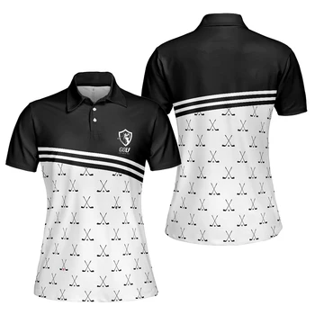 Дамска модна поло риза Лятна къс ръкав ревера висок клас голф ризи спортни ежедневни тениски нови бързо сухи дишащи дрехи