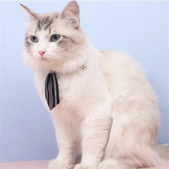 Casual памук декорация Pet вратовръзка регулируема яка с звънец джентълмен котка аксесоари коте компактен куче и зайци врата капак