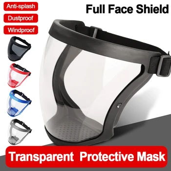 Прозрачен щит за защита на сигурността Кухненска маска против пръски Цял щит за лице Предпазни очила против мъгла Ветроупорна маска