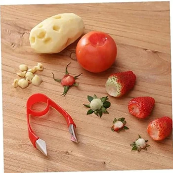 Fruit Corer Core Remover Strawberry Huller Stem Eyes Stalk Leaves Vegetable Tool For Kitchen Durable Easy Install Easy To Use