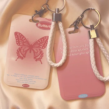 Butterfly Card Holder Portable Letter Card Holder Висящо въже Издръжлив държач за печатни карти INS Card Storage Студентски канцеларски материали