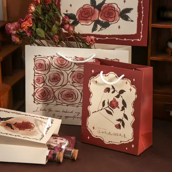 Rose Cosmic Series Канцеларски комплект с подаръчна торбичка и Ins Творчески декорации за подарък и ръчна чанта - 8 дизайна