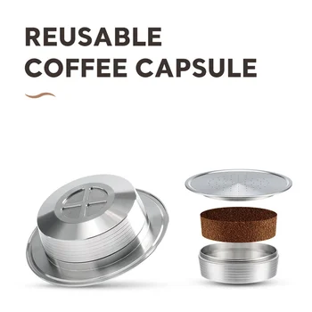 Капсули за кафе за многократна употреба от неръждаема стомана за многократна употреба за кафе машина Senseo HD7801