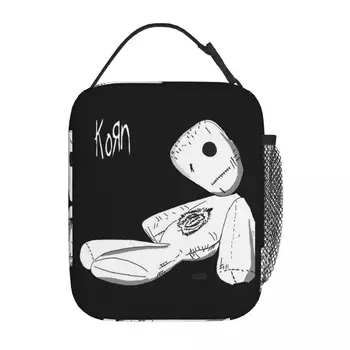 Korn Metal Rock Band Изолирана чанта за обяд Кукла Лого Контейнер за храна Преносим охладител Термични кутии за обяд за пътуване