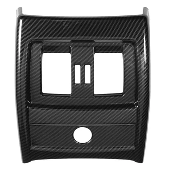 Car въглеродни влакна задна седалка климатик отдушник капак тапицерия за-BMW 3 4 серия F30 F34 2013-2018
