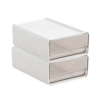 чекмедже тип прозрачно съхранение бокс офис козметика кутия за съхранение рафт канцеларски материали за съхранение подреждане един върху друг офис съхранение