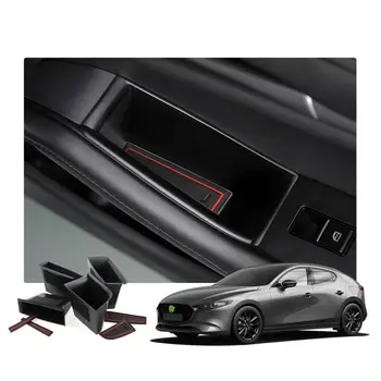 RUIYA Кутия за съхранение на странични врати за автомобили за Mazda 3 / Mazda CX-30 2019-2022 Аксесоари за съхранение на дръжката на вратата на автомобила с ляв волан