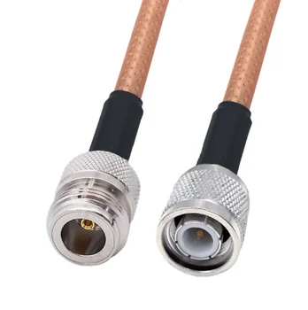 RG142 N женски жак към TNC мъжки щепсел конектор RF коаксиален джъмпер пигтейл кабел