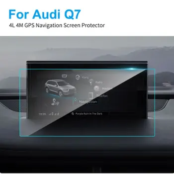 За Audi Q7 4M вътрешен екран защитен закалено стъкло филм Авто аксесоари за кола кола GPS навигационен екран протектор