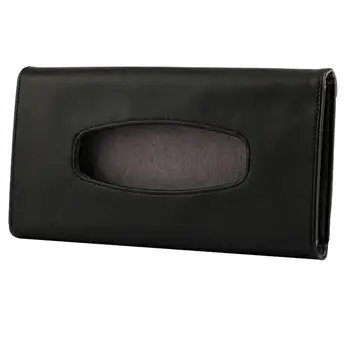 Tissue Box Car Sun Visor PU кожена тъканна кутия Auto Clip Holder Аксесоари за хартиени салфетки BO