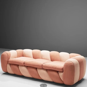 Cotton Candy Cream Bread Sofa Puff Modern Creative Three-Person Multi-Person Combination Диван персонализиране