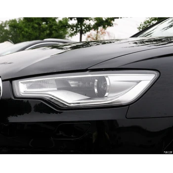 За Audi A6 C7 2012-2015 Автомобил предни фарове обектив капак авто прозрачен абажур абажур лампа капак главата лампа светлина черупка