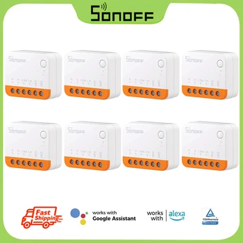 8PCS SONOFF MINI R4 Wifi Switch Модул Smart Wi-Fi 2 Way Switch Smart Home Works R5 S-MATE Безжичен контрол Alexa Google