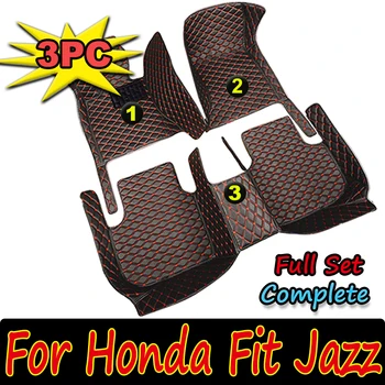 Подови стелки Кола за Honda Fit Jazz Hybrid GP5 GP6 2014 ~ 2020 Водоустойчива защита Подова постелка Alfonbrillas De Coche Аксесоари за кола