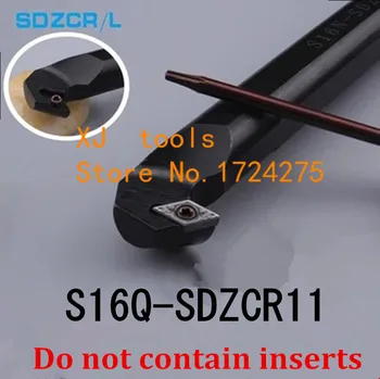  S16Q-SDZCR11 / S16Q-SDZCL11 пробивен държач за вътрешно завъртане, SDZCR / L пяна пробивна лента, CNC държач за режещи инструменти за DCMT11T304