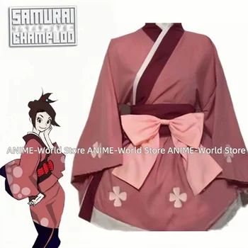 Аниме високо качество самурай Champloo Fuu кимоно косплей костюм перфектен обичай всякакъв размер рокля