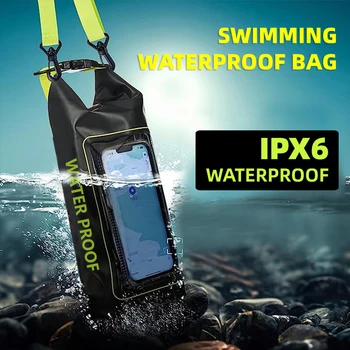Мобилни водоустойчиви чанти 2L PVC плувна чанта за дрифт рафтинг сърф фитнес зала суха чанта открит спорт плаж аксесоари XA394Q
