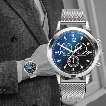 Луксозен кварцов часовник от неръждаема стомана Dial Casual Bracele Watch relogio masculino часы мужские erkek kol saati montre