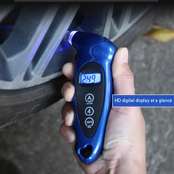 Нов манометър за въздушно налягане на гумите Цифров автомобил Велосипед камион Auto LCD метър тестер Манометър за гуми